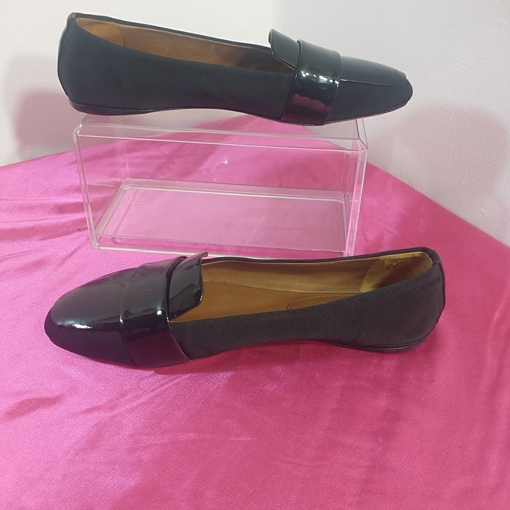 Reed Krakoff Black Patent Leather Flats Size 37 US 7 . Condition is Pre-owned.
